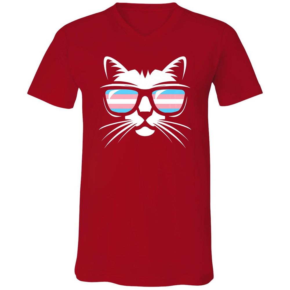 Unisex V-Neck T-Shirt - 21TJ98M1 - Red - 3