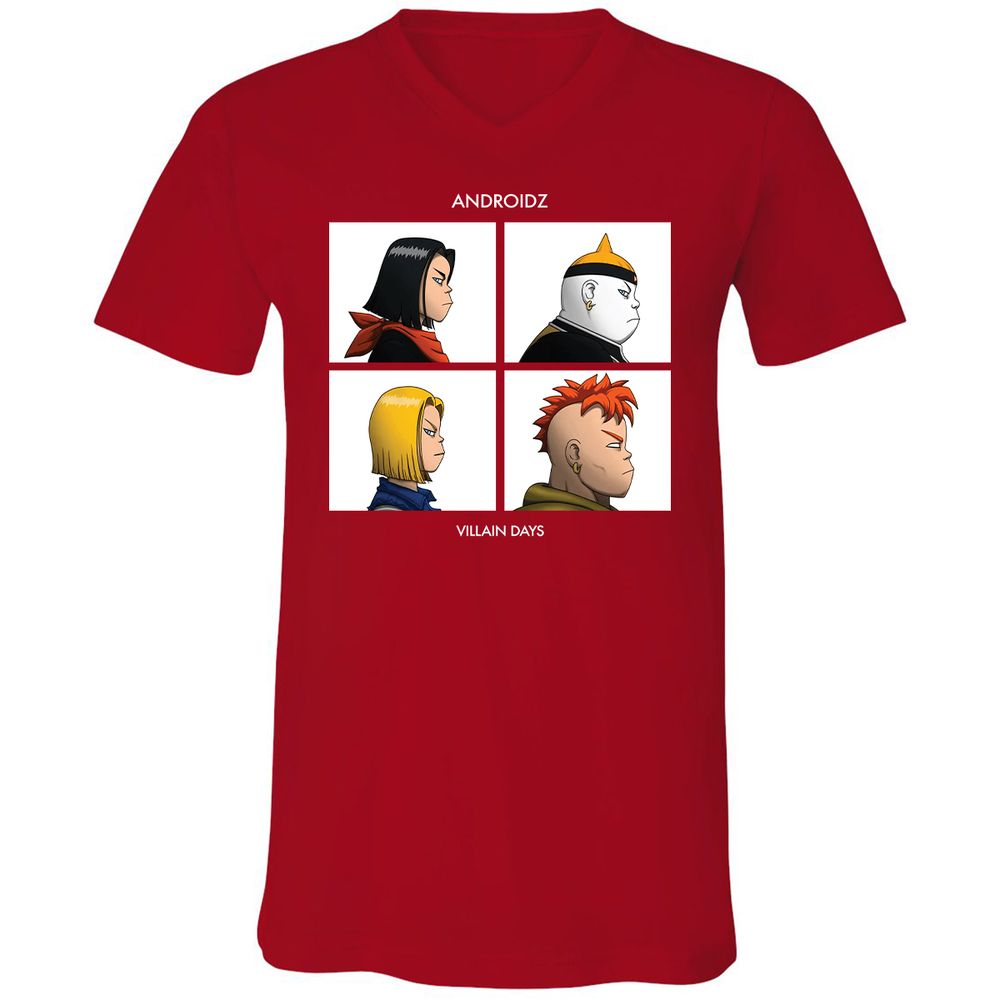 Unisex V-Neck T-Shirt - GBCZP2N6 - Red - 3