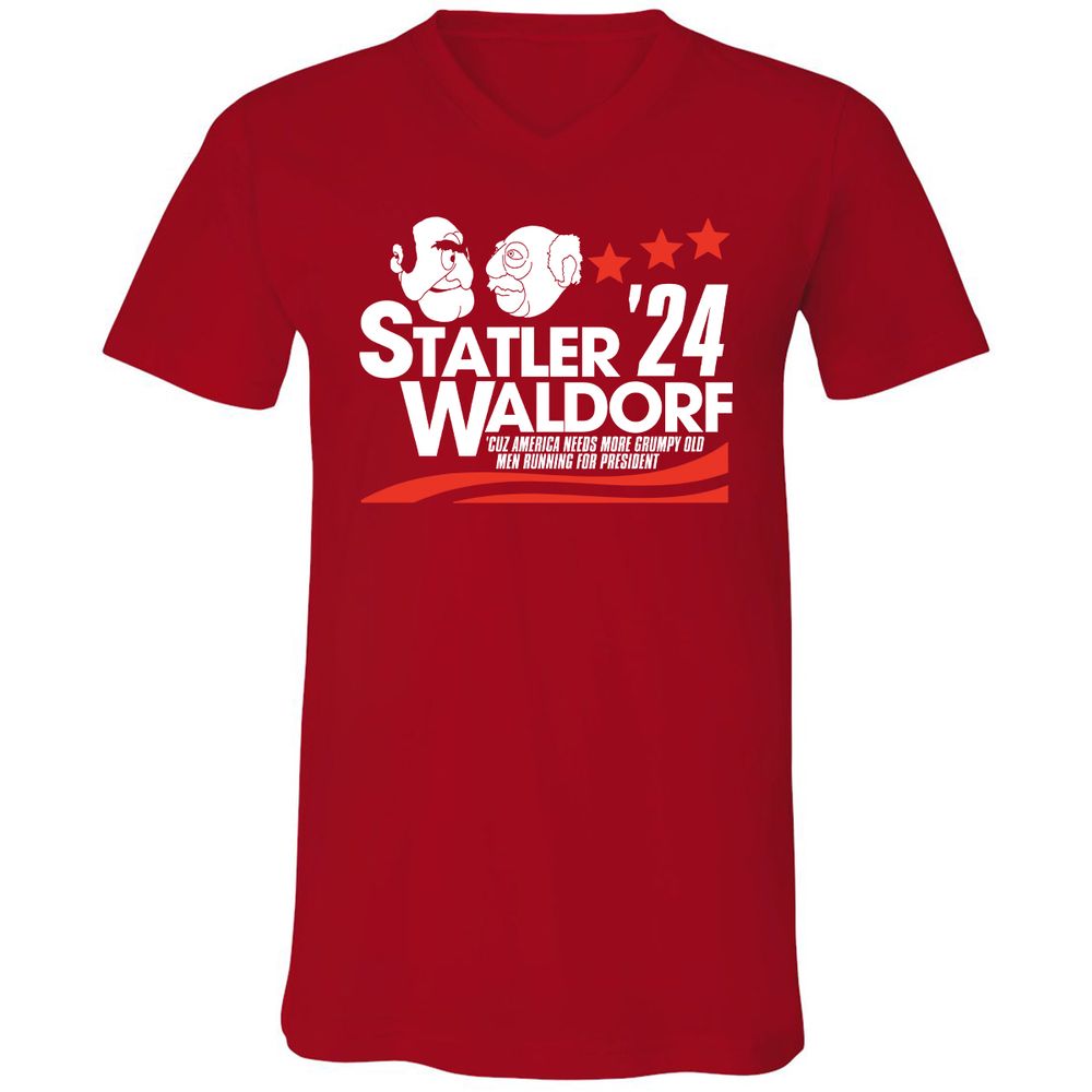 Unisex V-Neck T-Shirt - LYS27YWL - Red - 3