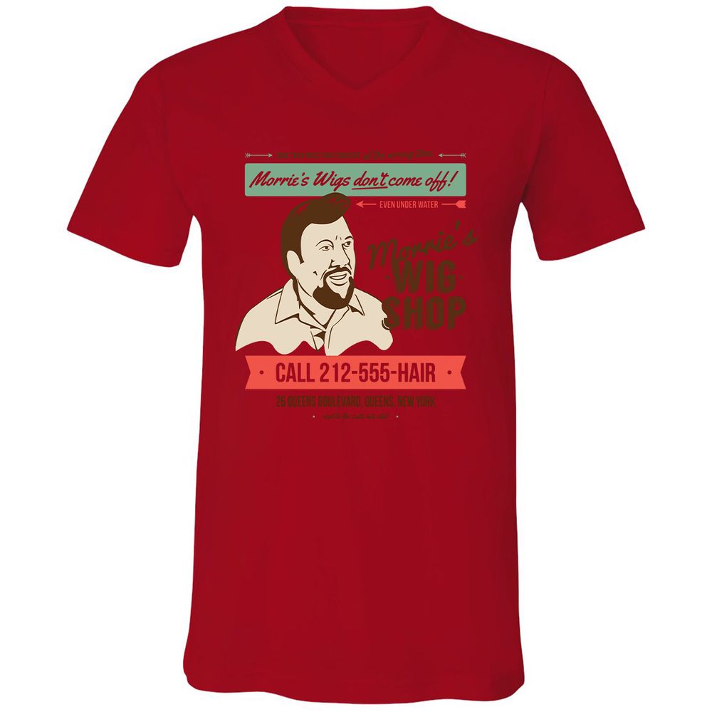 Unisex V-Neck T-Shirt - N8YYW471 - Red - 3