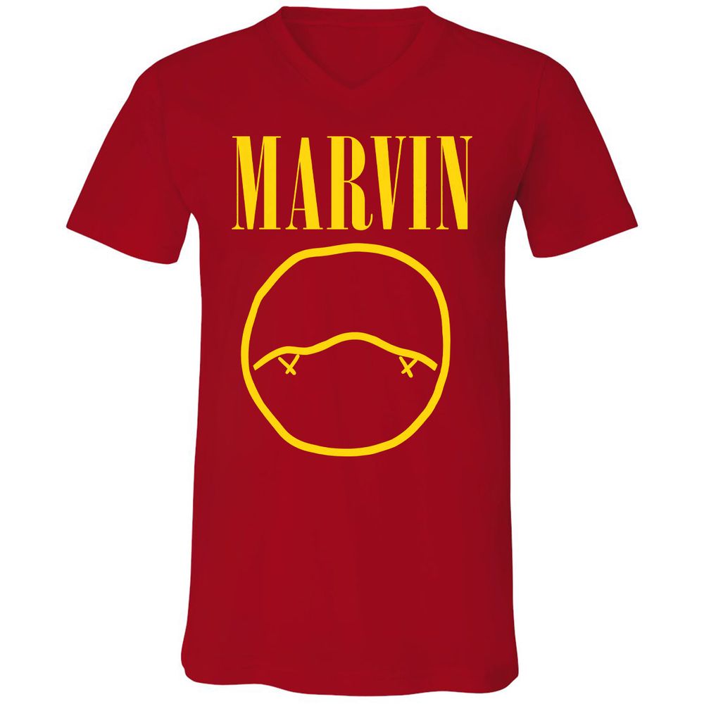 Unisex V-Neck T-Shirt - AV1R88QB - Red - 3