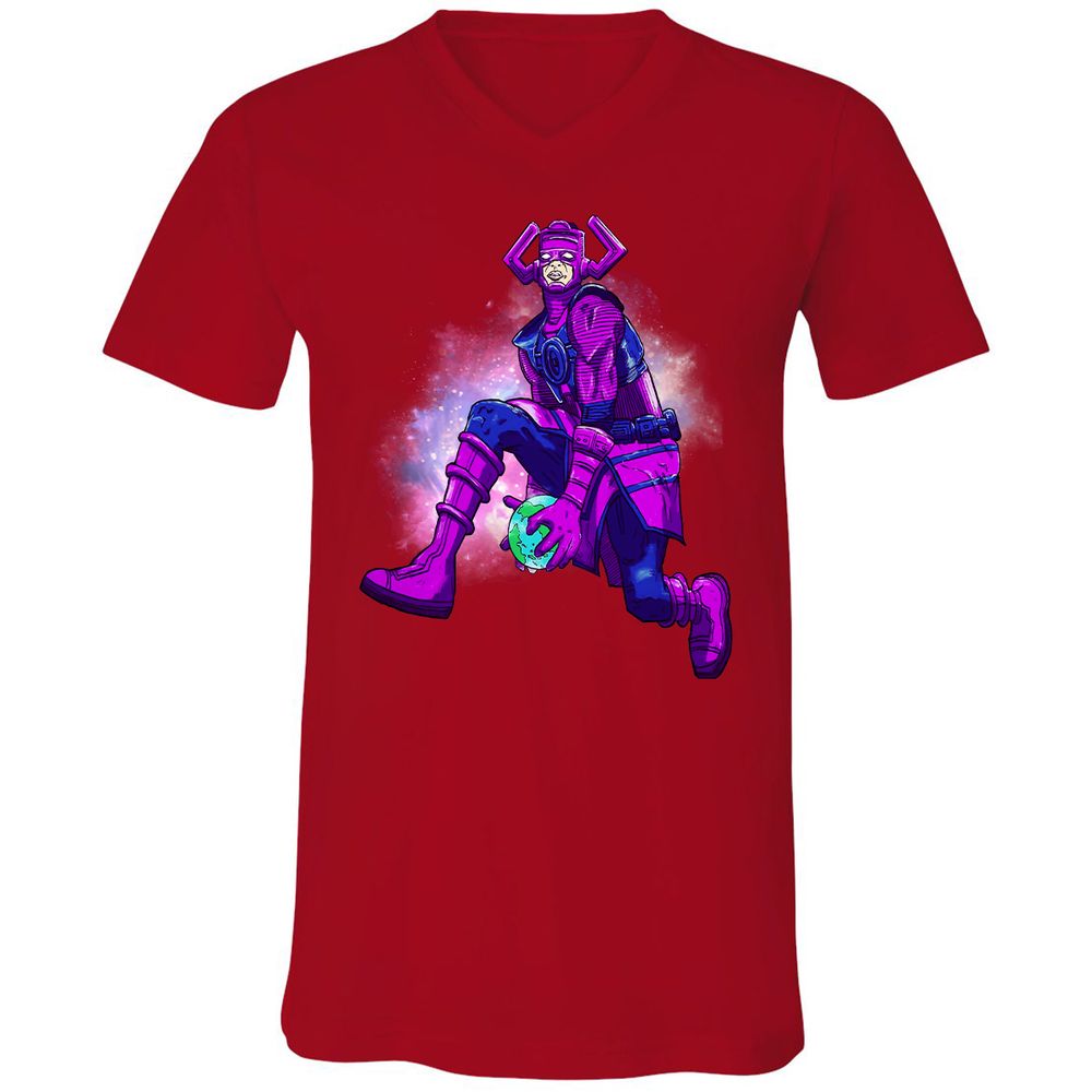 Unisex V-Neck T-Shirt - MH84MPGG - Red - 3