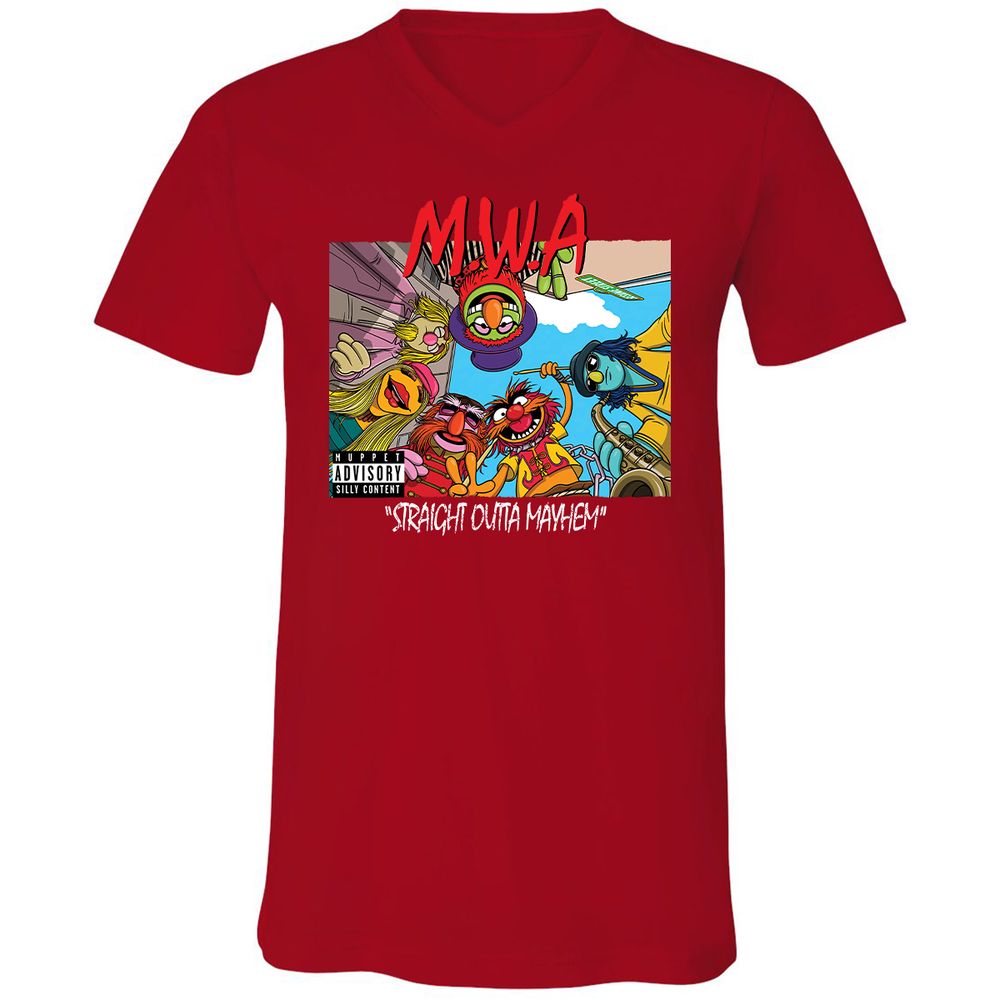 Unisex V-Neck T-Shirt - ARF284MN - Red - 3