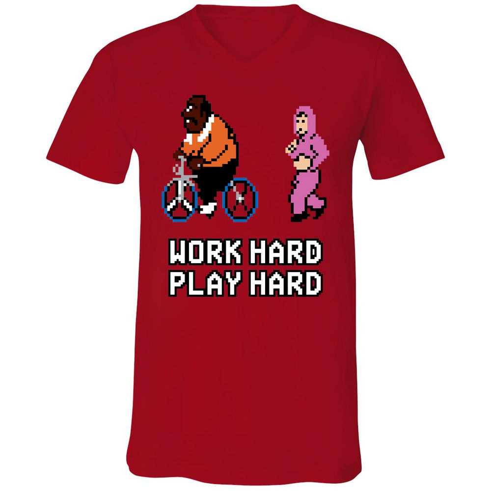 Unisex V-Neck T-Shirt - 1H75NU29 - Red - 3