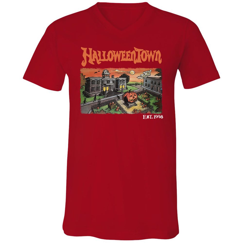 Unisex V-Neck T-Shirt - G9C47DTV - Red - 3