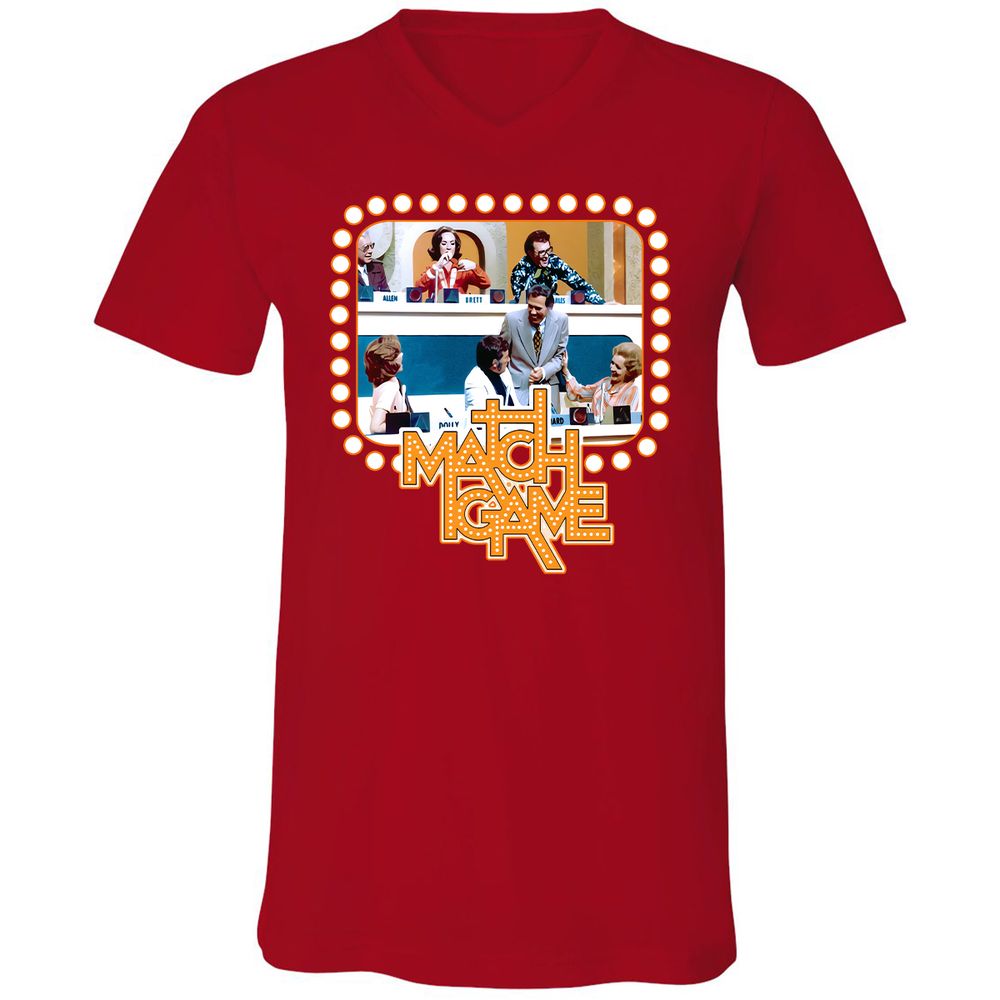 Unisex V-Neck T-Shirt - EDNCZTX6 - Red - 3