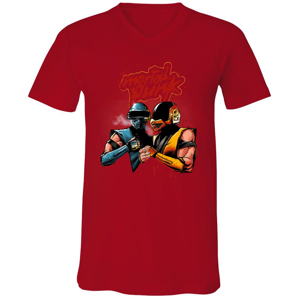 Unisex V-Neck T-Shirt - 4CFC43DX - Red - 3