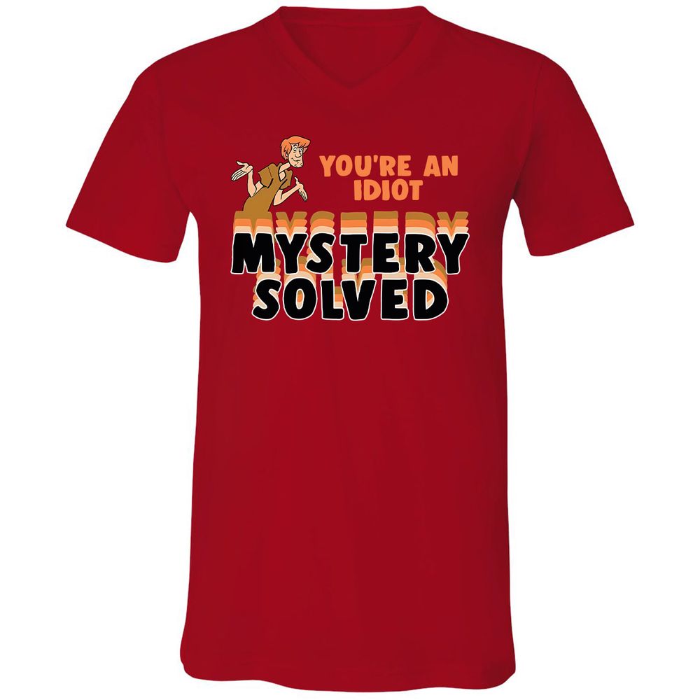 Unisex V-Neck T-Shirt - 73KPPJHN - Red - 3