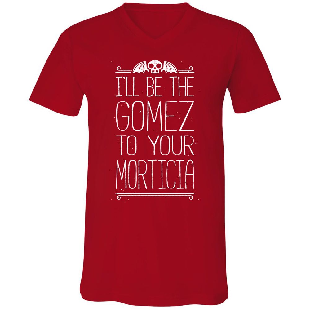 Unisex V-Neck T-Shirt - EK7GK5YN - Red - 3