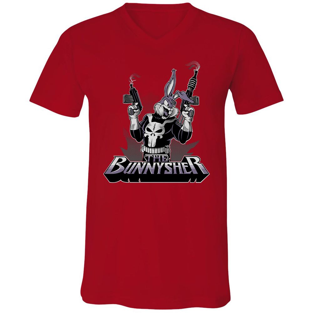 Unisex V-Neck T-Shirt - 941F5U3S - Red - 3