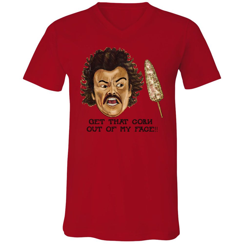 Unisex V-Neck T-Shirt - 6ZWCZHBY - Red - 3