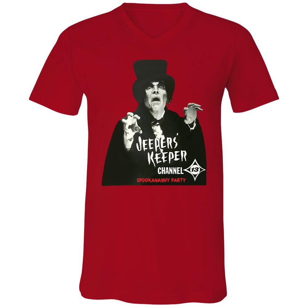 Unisex V-Neck T-Shirt - KNS5PTZA - Red - 3