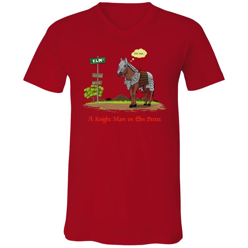 Unisex V-Neck T-Shirt - 84T8RVNV - Red - 3