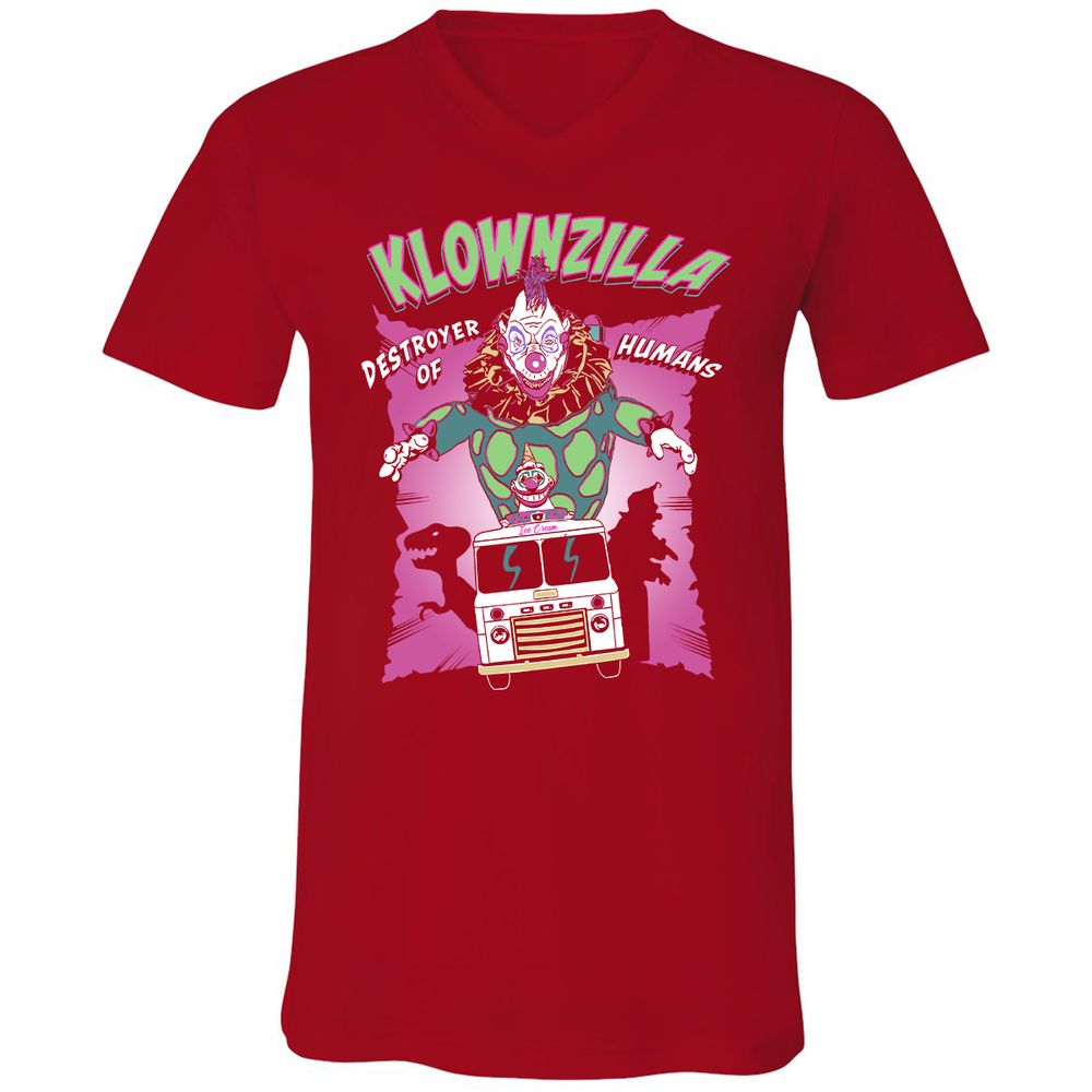 Unisex V-Neck T-Shirt - JAHCMCB4 - Red - 3