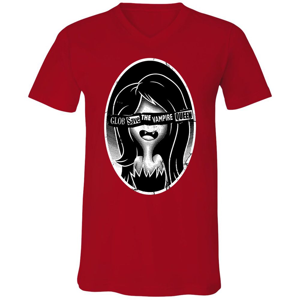 Unisex V-Neck T-Shirt - XGQY5MLQ - Red - 3