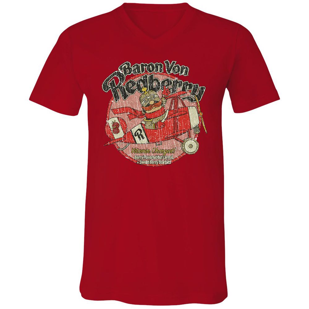 Unisex V-Neck T-Shirt - SHKEBYPS - Red - 3