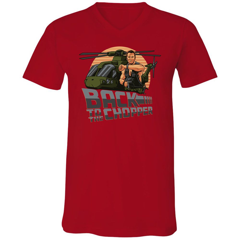Unisex V-Neck T-Shirt - 2N52J2TX - Red - 3