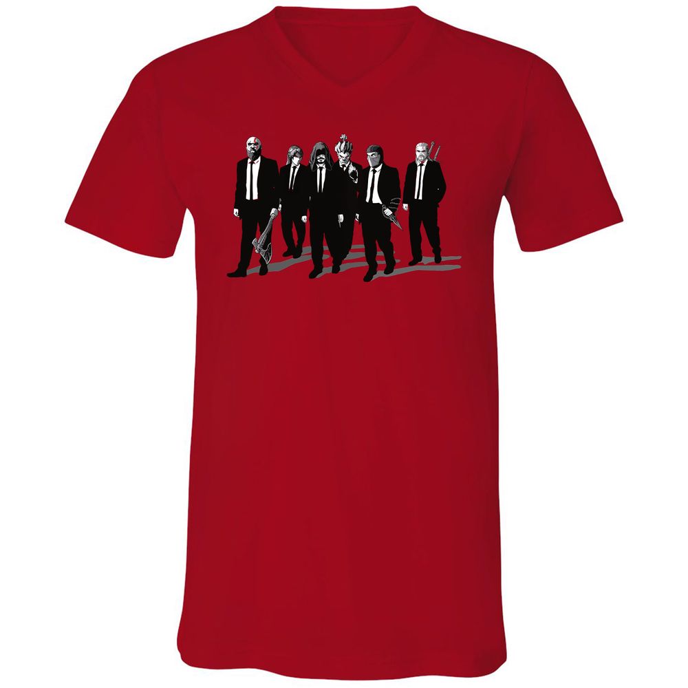 Unisex V-Neck T-Shirt - 3G4MZY2V - Red - 3