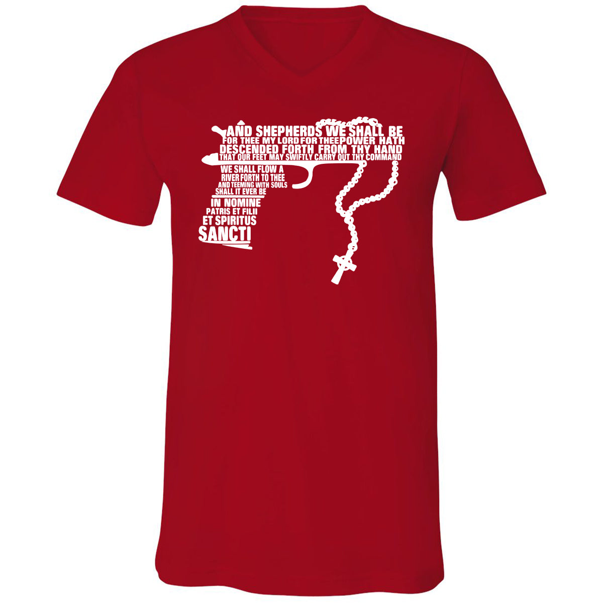 Unisex V-Neck T-Shirt - UCEXX711 - Red - 3