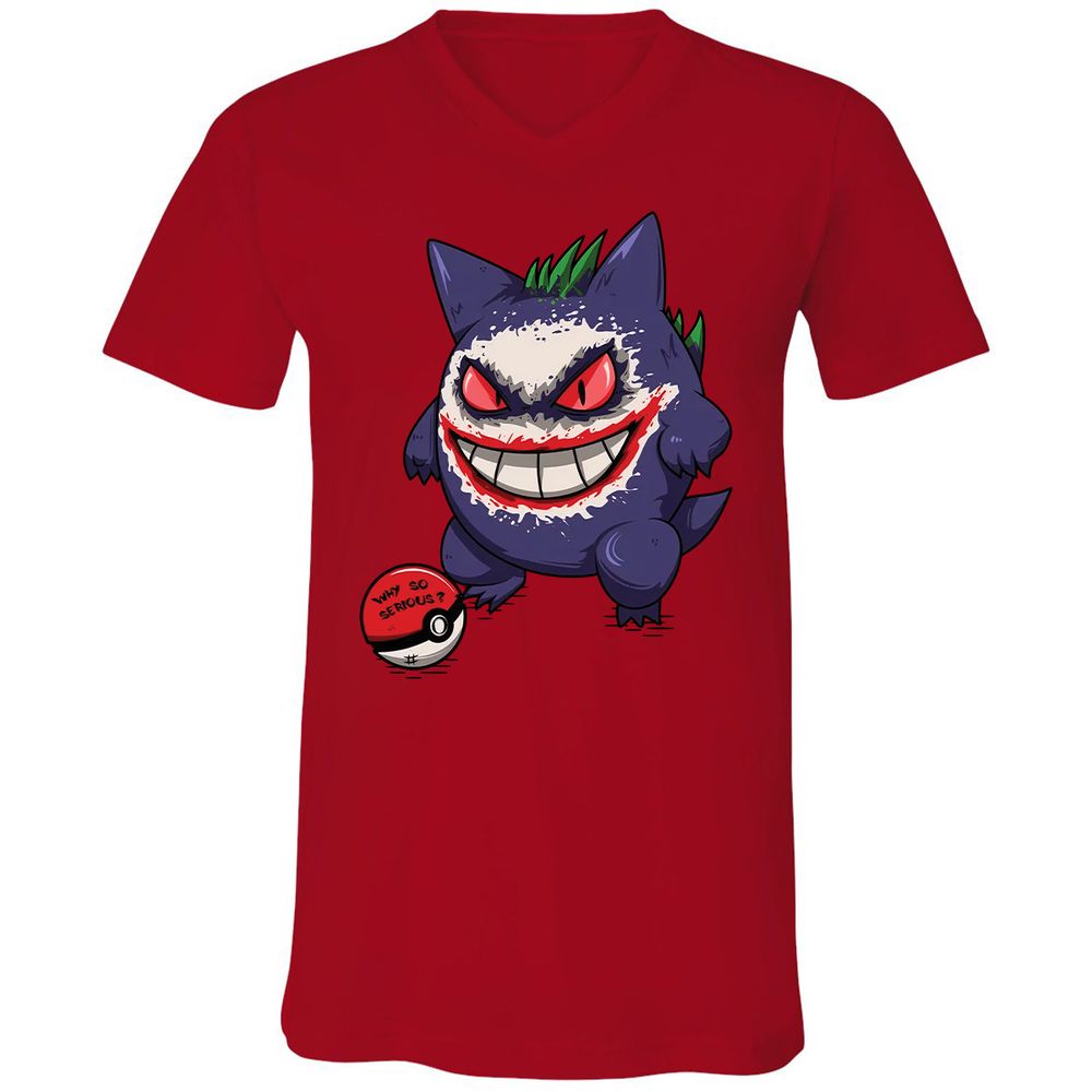 Unisex V-Neck T-Shirt - R7ZX8CL3 - Red - 3