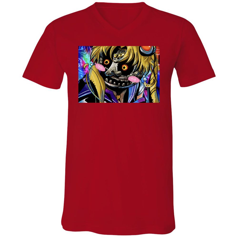 Unisex V-Neck T-Shirt - AP63H629 - Red - 3