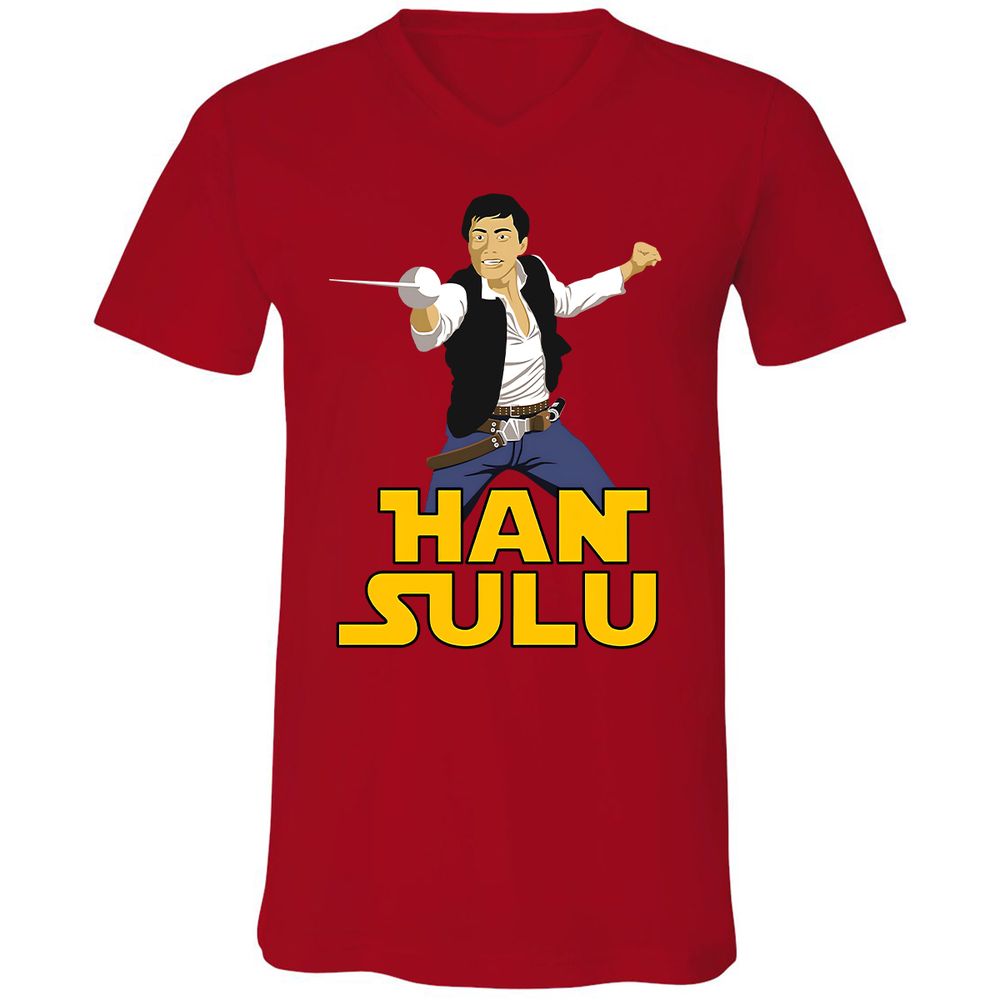 Unisex V-Neck T-Shirt - RSD75WNW - Red - 3