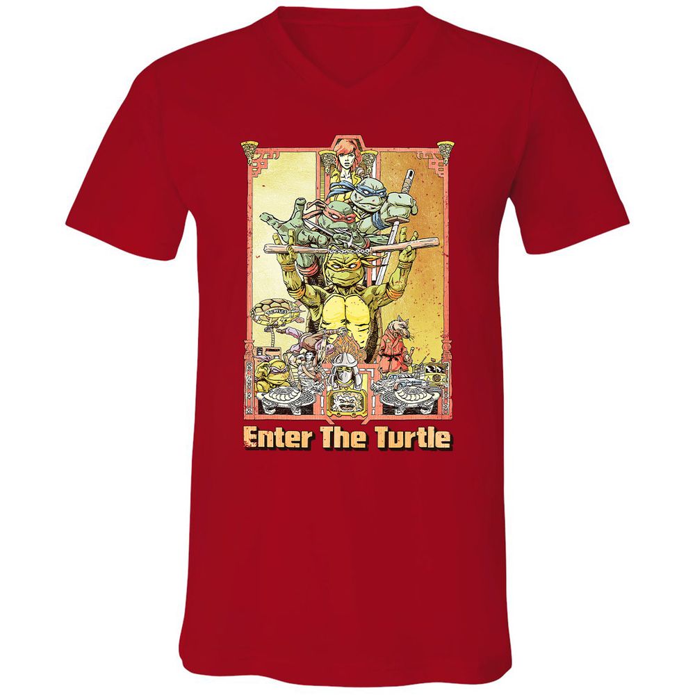 Unisex V-Neck T-Shirt - D5RRCSR5 - Red - 3