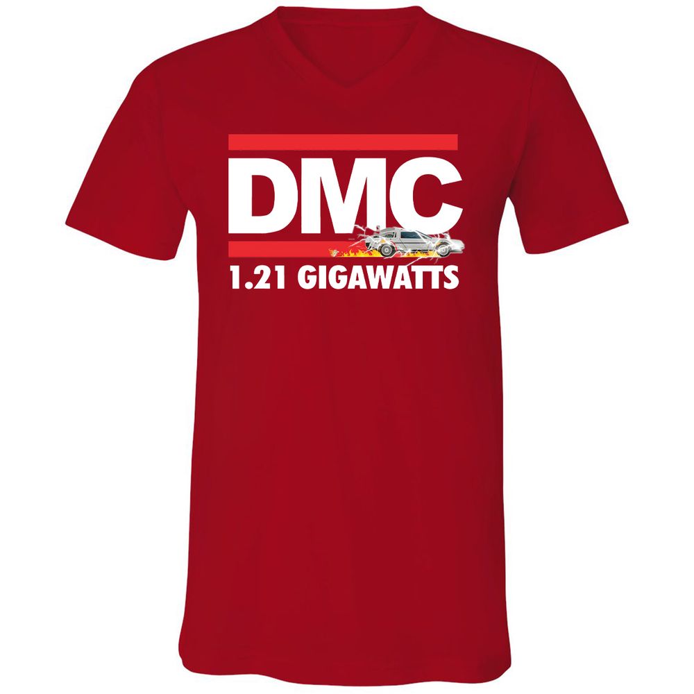 Unisex V-Neck T-Shirt - JYQAJEDK - Red - 3