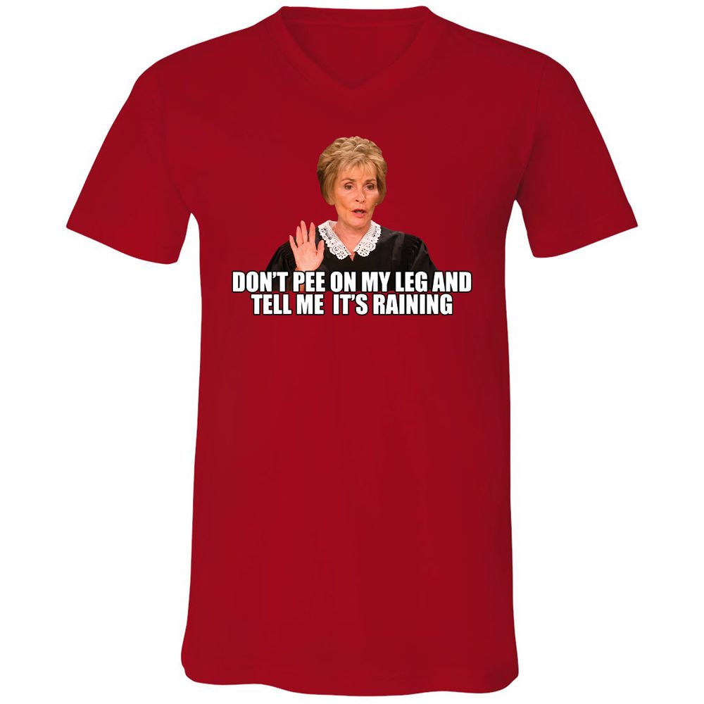 Unisex V-Neck T-Shirt - 6XZAXBCS - Red - 3