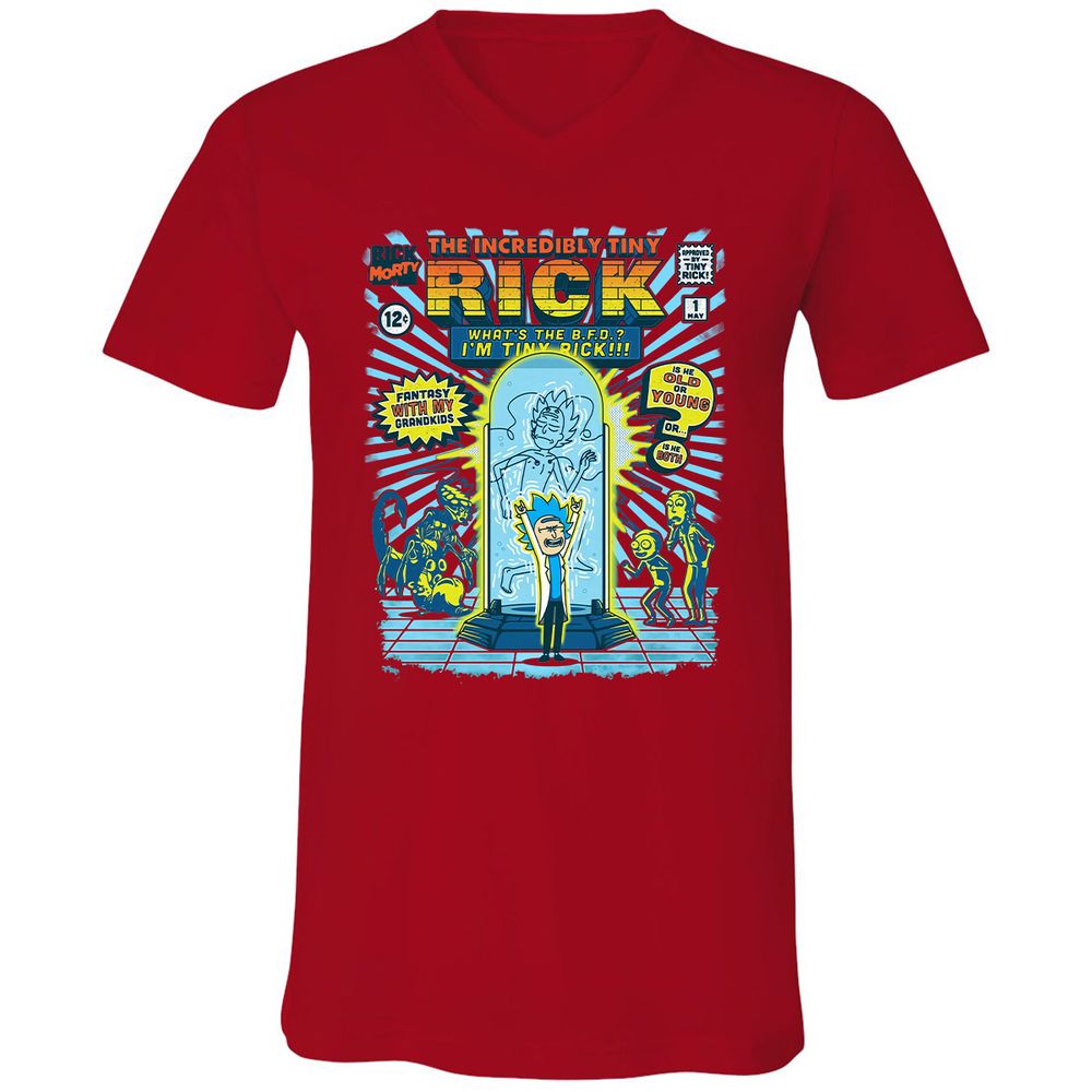 Unisex V-Neck T-Shirt - 9L8N3ESZ - Red - 3