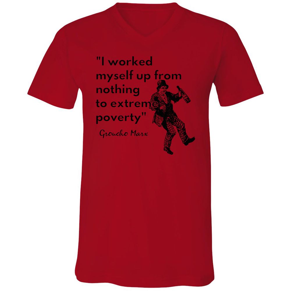 Unisex V-Neck T-Shirt - NUAAFYD3 - Red - 3