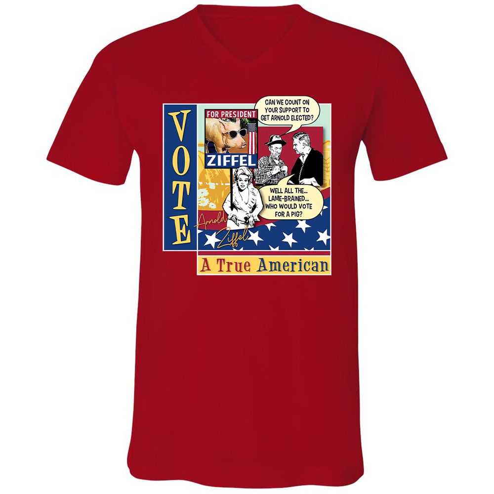 Unisex V-Neck T-Shirt - LB696P8T - Red - 3