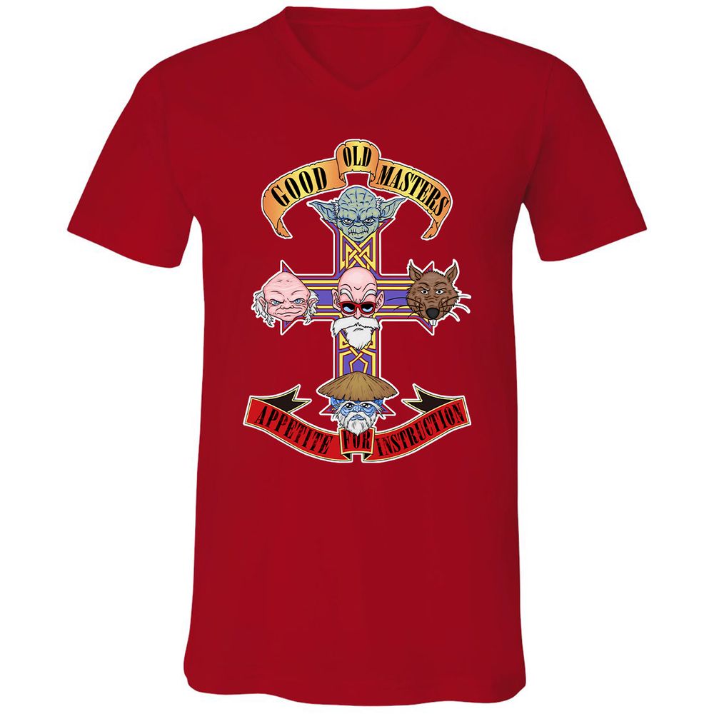 Unisex V-Neck T-Shirt - 25HNKFJU - Red - 3