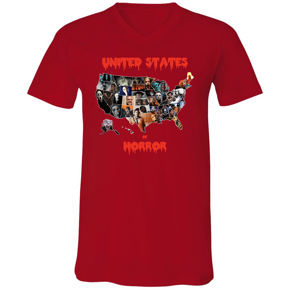 Unisex V-Neck T-Shirt - PFSB2ALG - Red - 3
