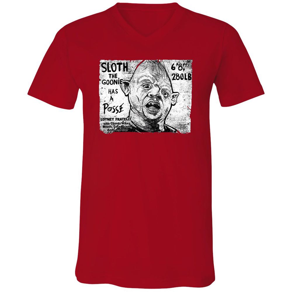 Unisex V-Neck T-Shirt - A78M4RF1 - Red - 3