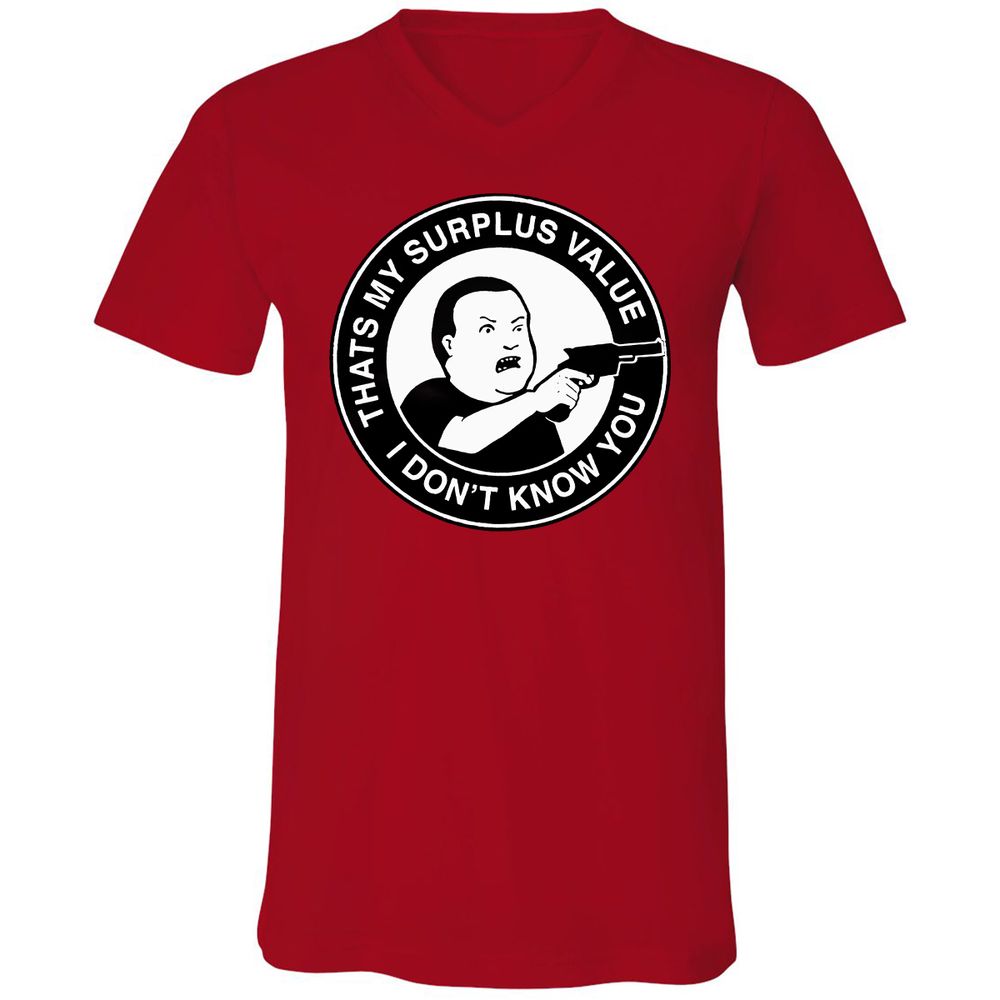 Unisex V-Neck T-Shirt - PTHUHT7A - Red - 3