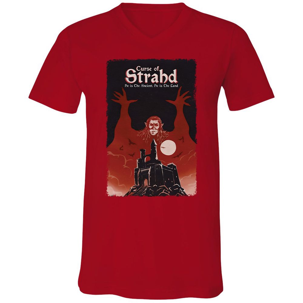 Unisex V-Neck T-Shirt - PKGGG4KS - Red - 3