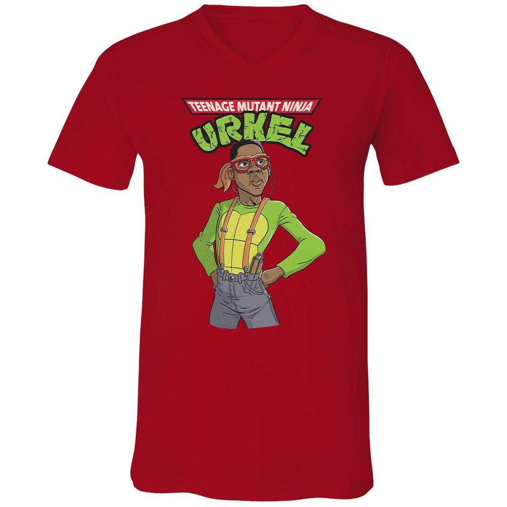 Unisex V-Neck T-Shirt - EBMSH3PW - Red - 3