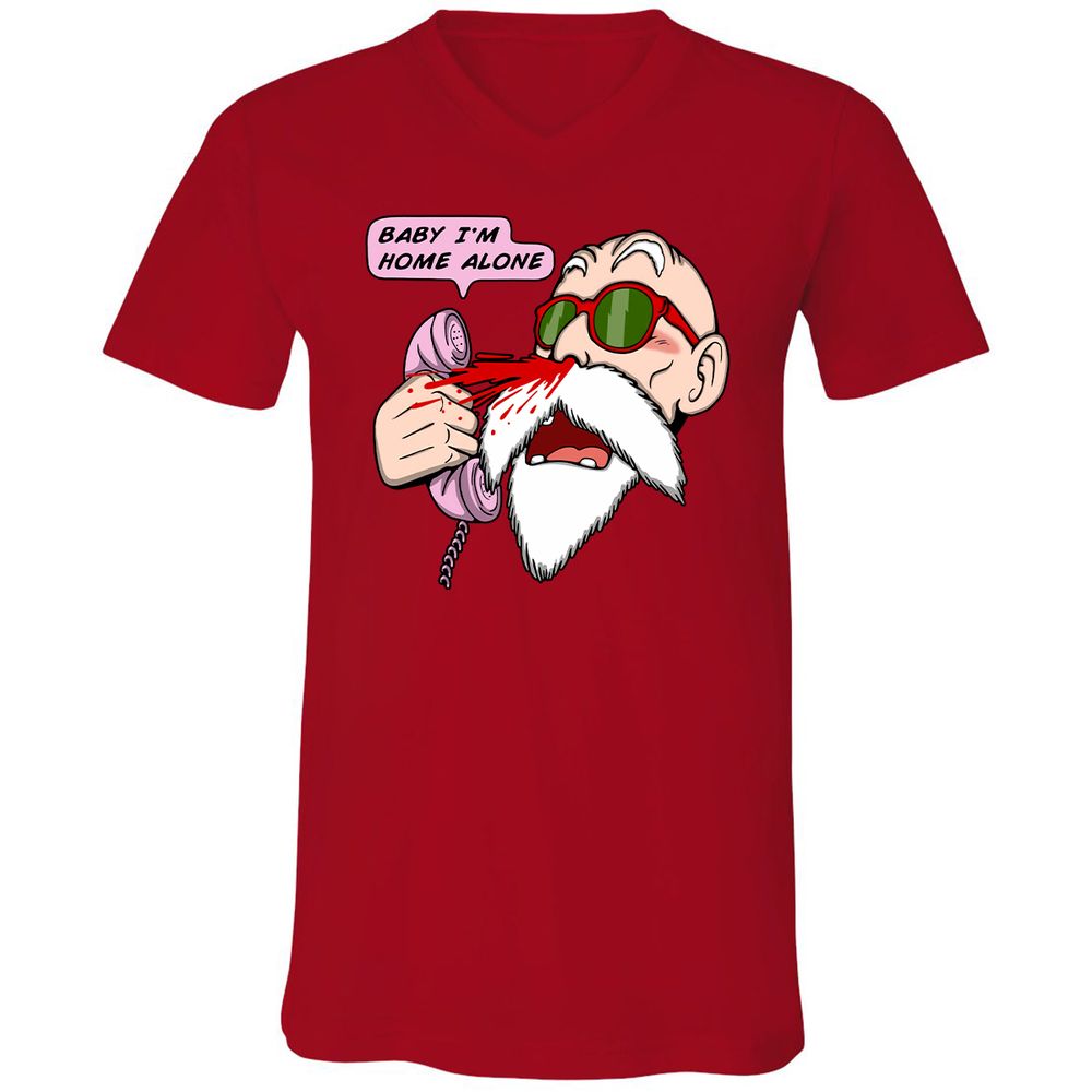 Unisex V-Neck T-Shirt - HH64NSM6 - Red - 3