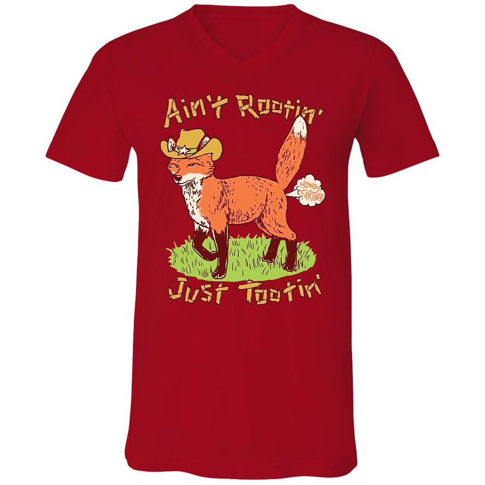 Unisex V-Neck T-Shirt - 1CP2V2A5 - Red - 3