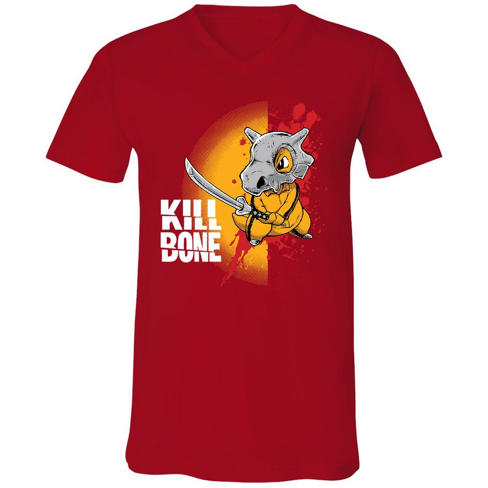 Unisex V-Neck T-Shirt - E8T362YL - Red - 3