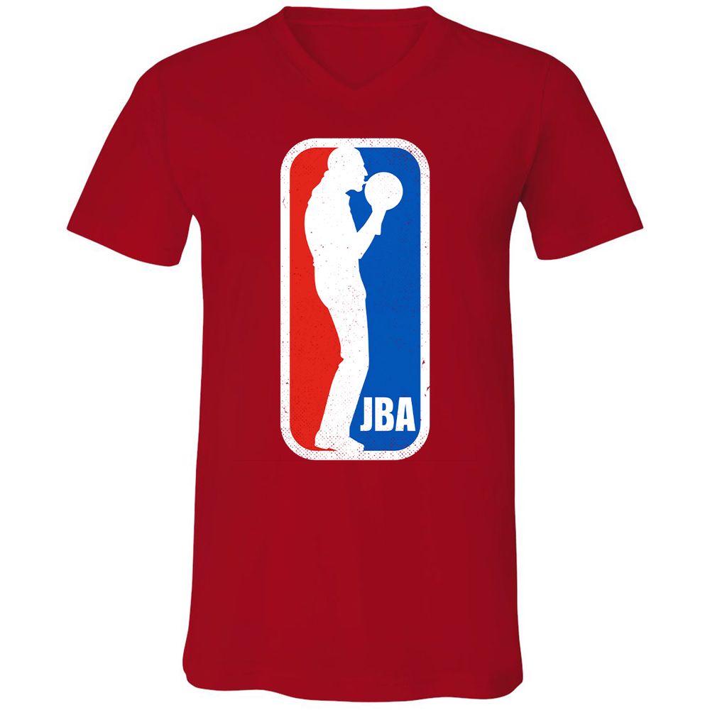 Unisex V-Neck T-Shirt - W4JCQDB2 - Red - 3