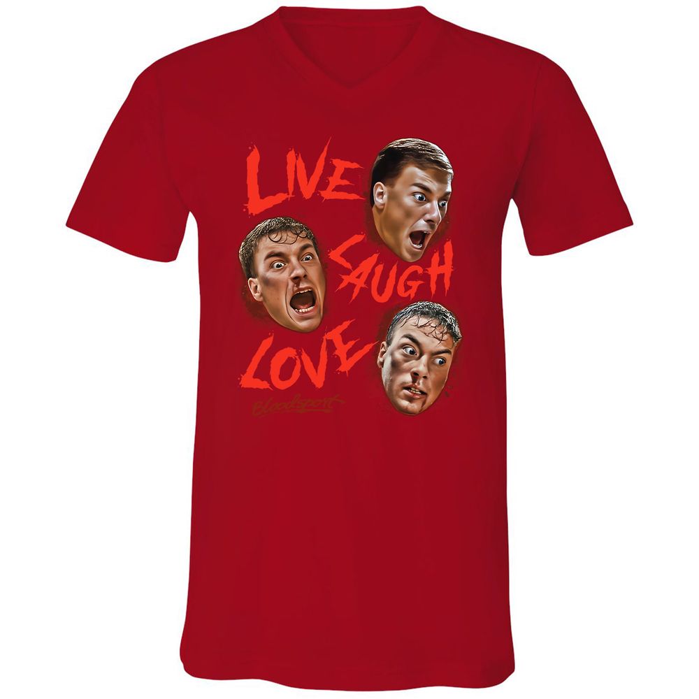 Unisex V-Neck T-Shirt - R1M4EHBV - Red - 3