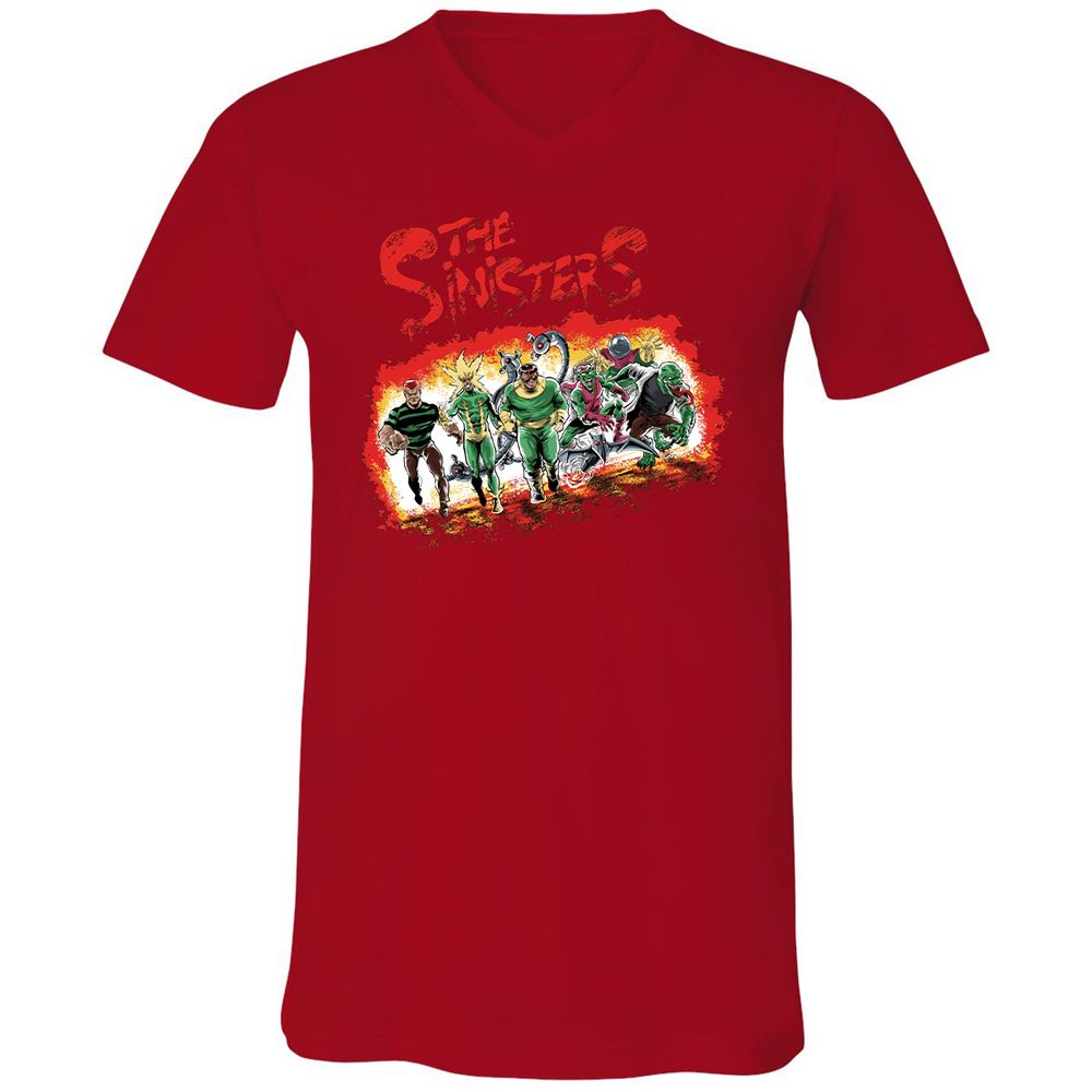 Unisex V-Neck T-Shirt - 3PXC7BVT - Red - 3