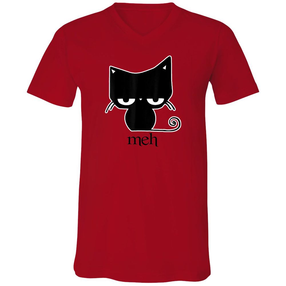 Unisex V-Neck T-Shirt - 45XLSN3Y - Red - 3