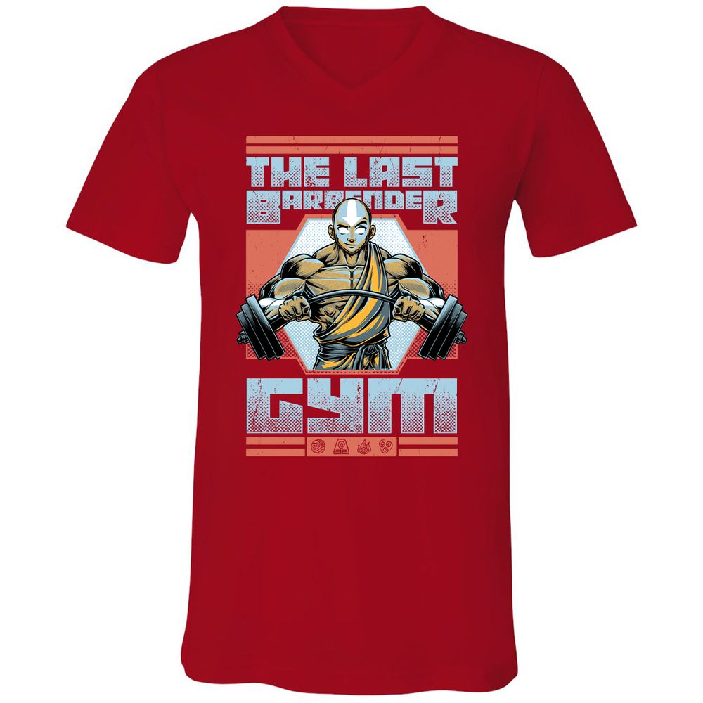 Unisex V-Neck T-Shirt - 7KTVVXB3 - Red - 3