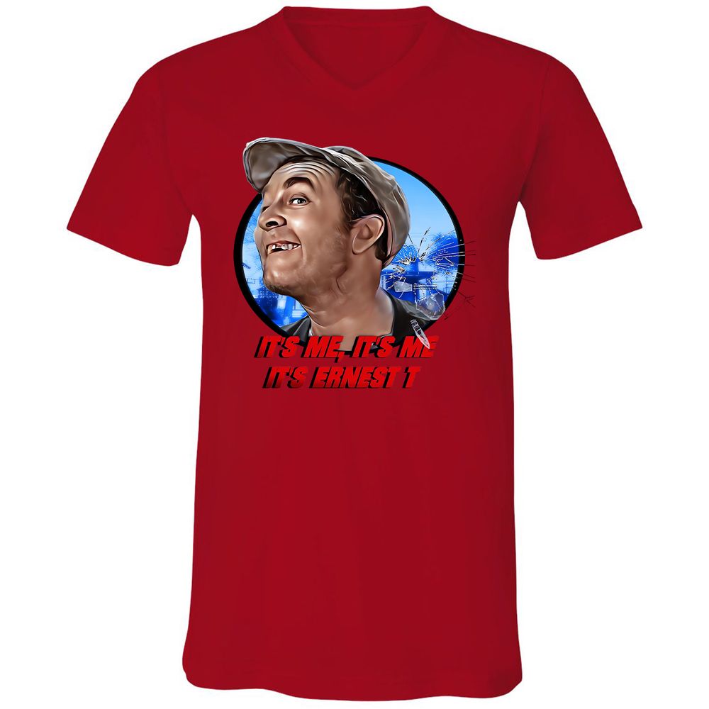 Unisex V-Neck T-Shirt - 3YVVWK55 - Red - 3