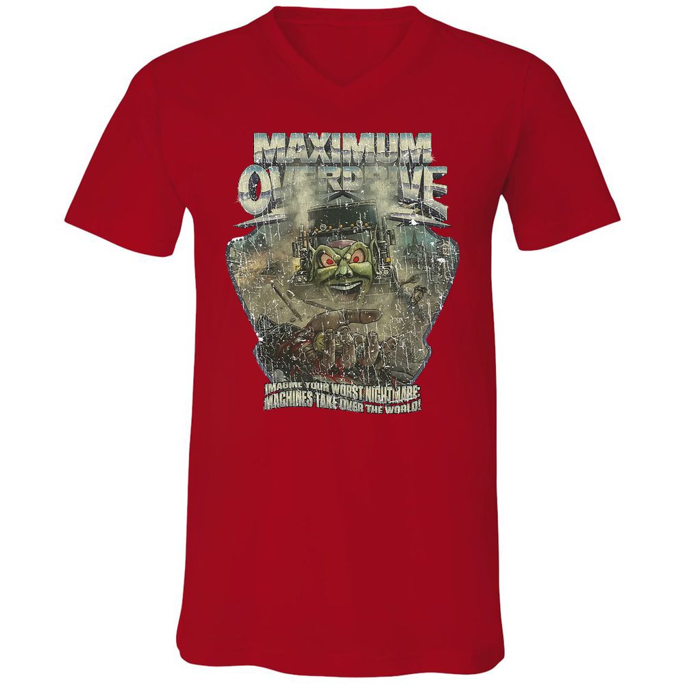 Unisex V-Neck T-Shirt - GEXNWCLX - Red - 3