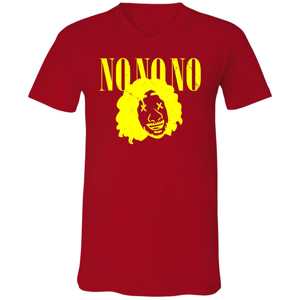 Unisex V-Neck T-Shirt - KUMC9B4Q - Red - 3