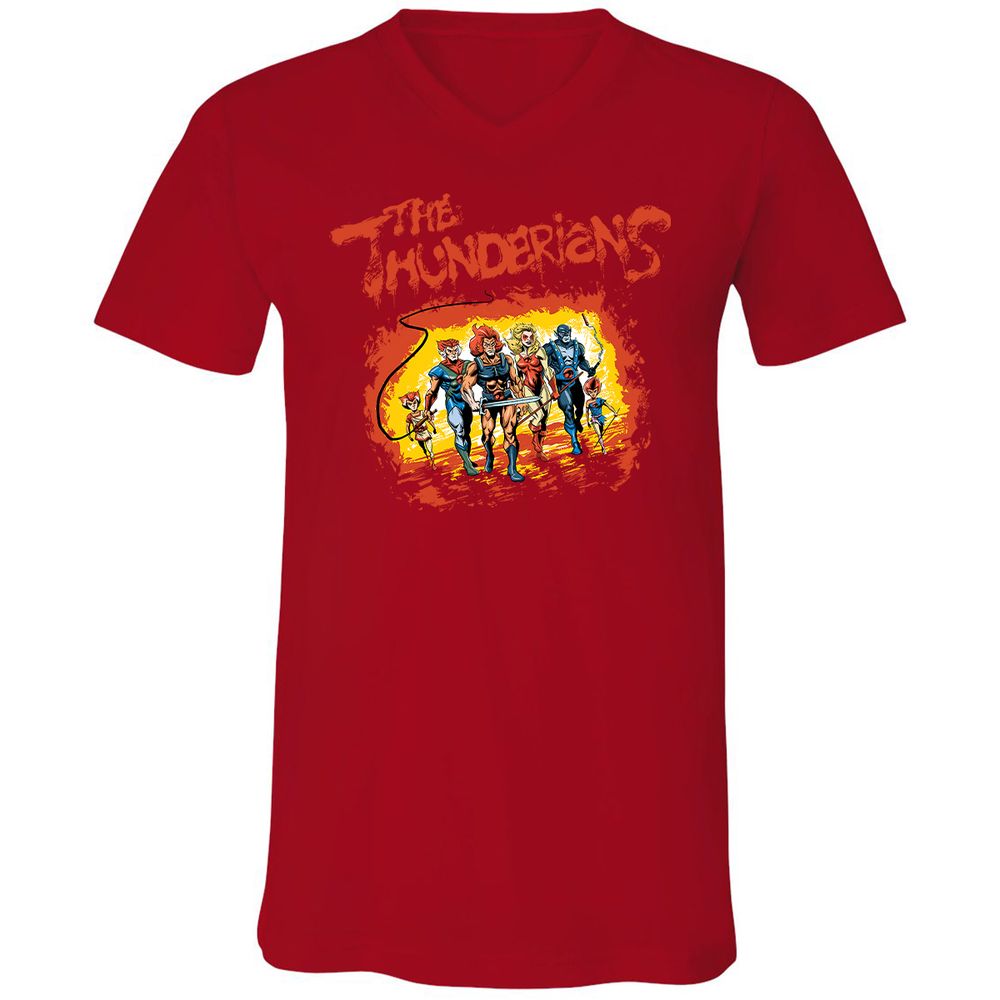 Unisex V-Neck T-Shirt - U362G1W8 - Red - 3